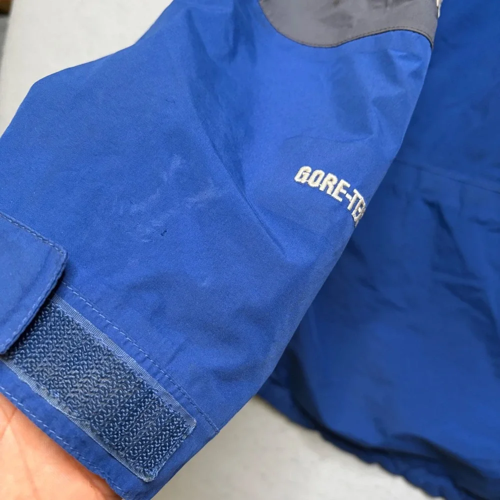The North Face Mountain Jacket Mens M Blue Gore-Tex Vintage 90s Waterproof Shell